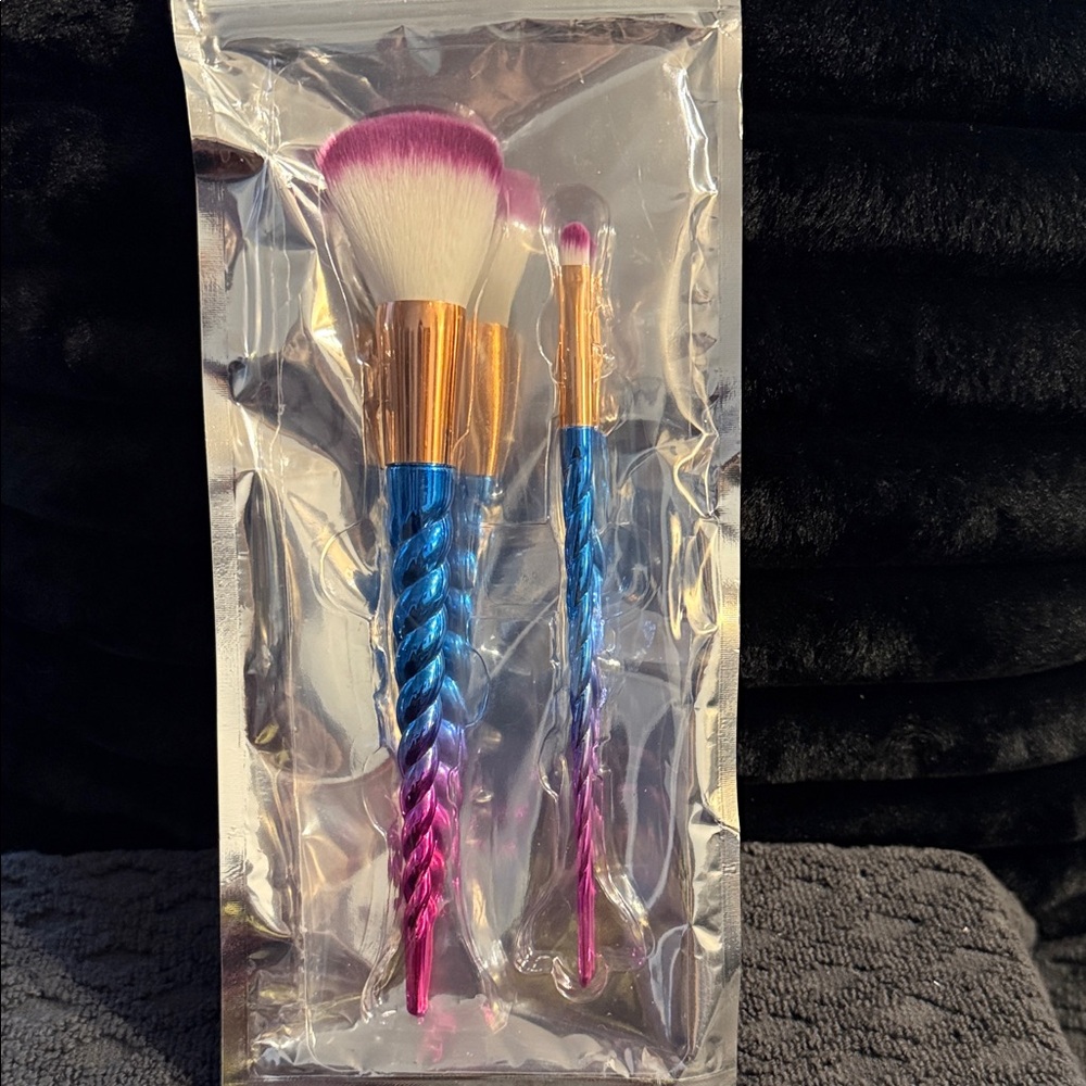 Unicorn Makeup Brush Set - Pink and Blue